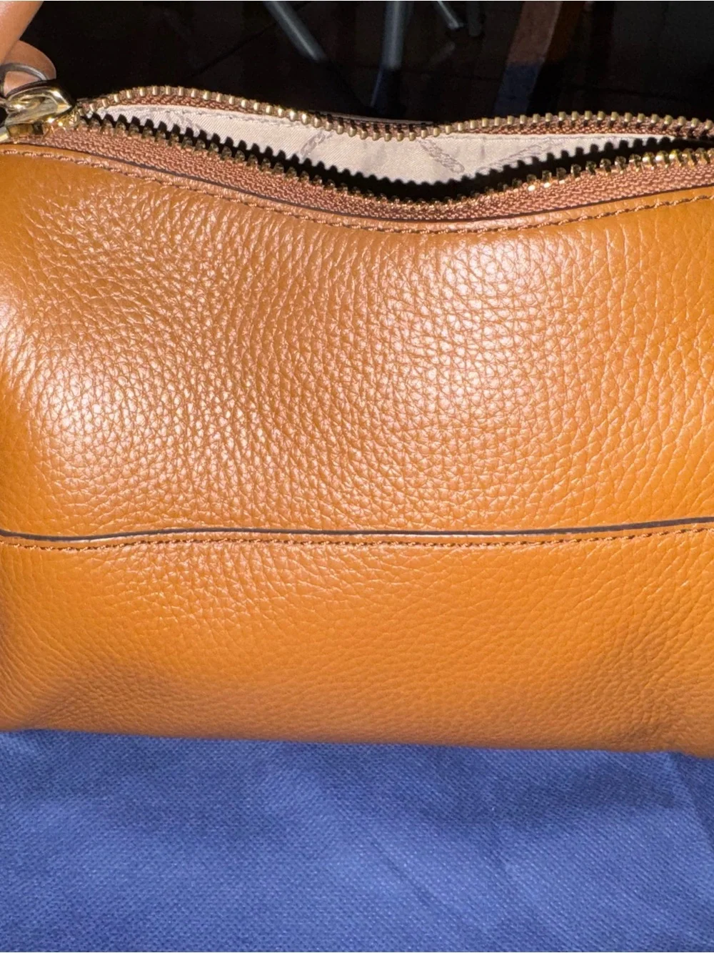 Michael Kors Tan Pebbled Leather Mini Crossbody